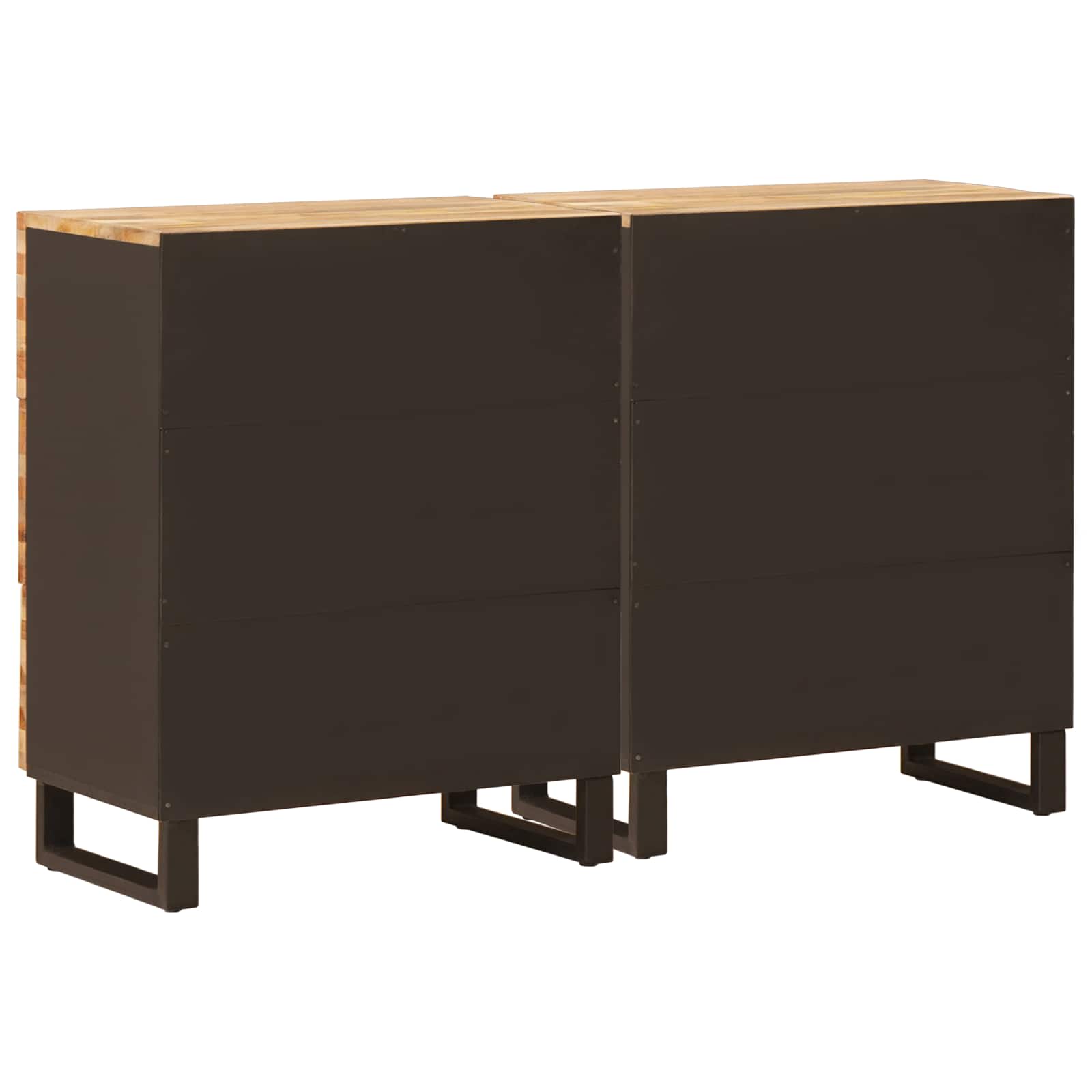 Credenza 2 pcs Marrone 60 x 33 x 75 cm Legno di mango massello | homemem39