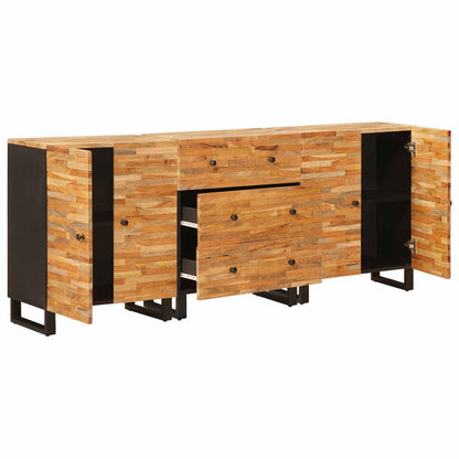 Credenza 3 pcs Marrone 60 x 33 x 75 cm Legno di mango massello | homemem39