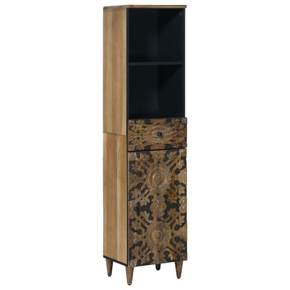 Set di mobili per il bagno con cassetto con porta 3 pcs Marrone | homemem39