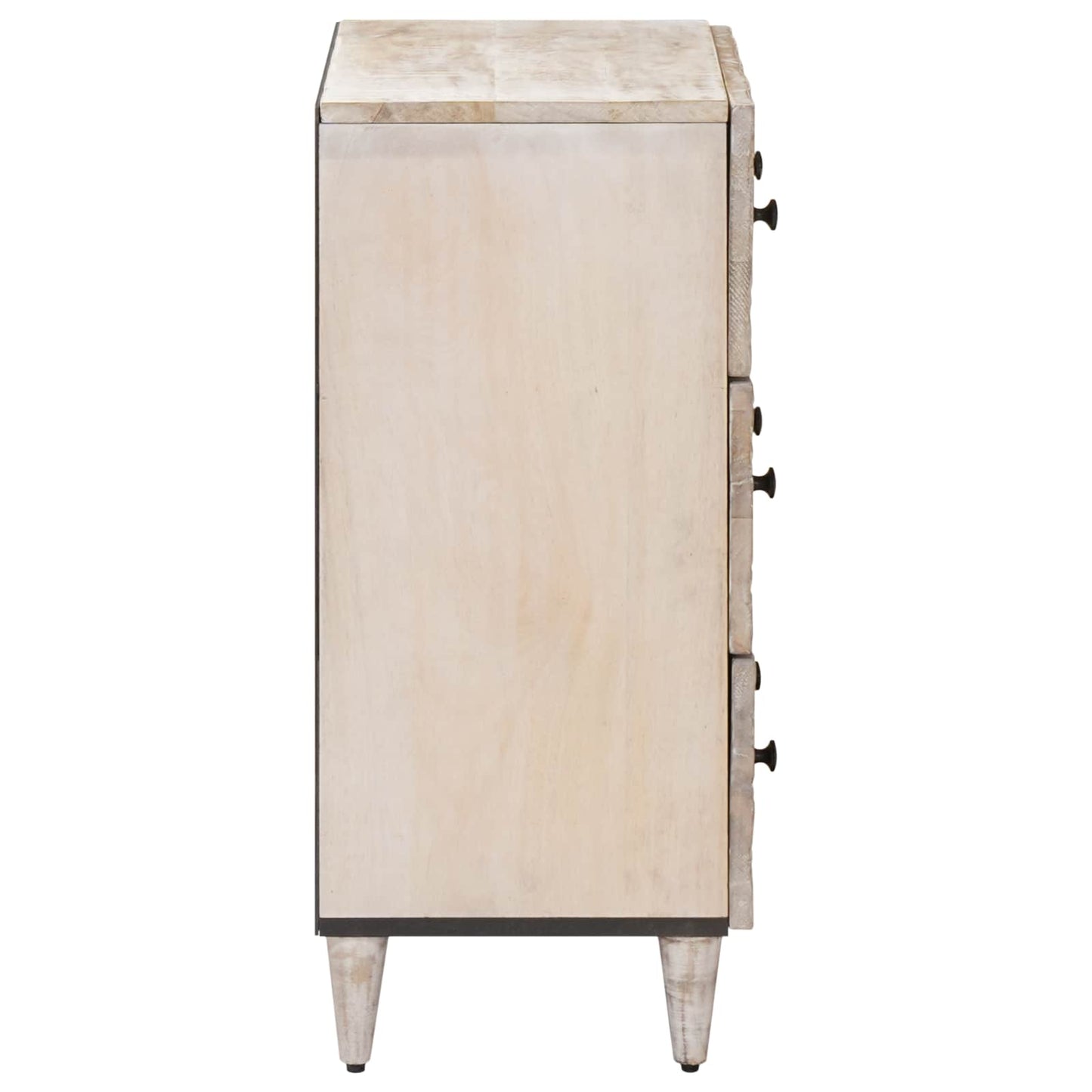 Credenza 2 pcs Bianco 60 x 33,5 x 75 cm Legno di mango massello | homemem39