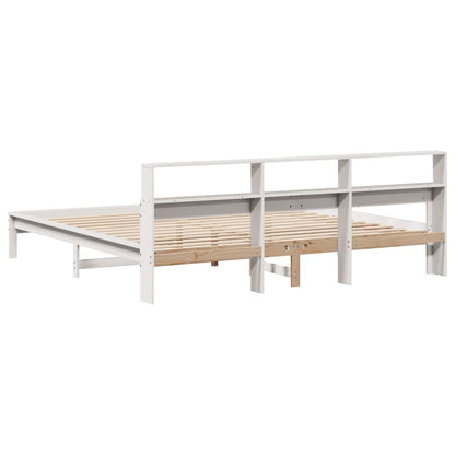 Giroletto senza Materasso Bianco 200x200 cm Legno Massello Pino | homemem39