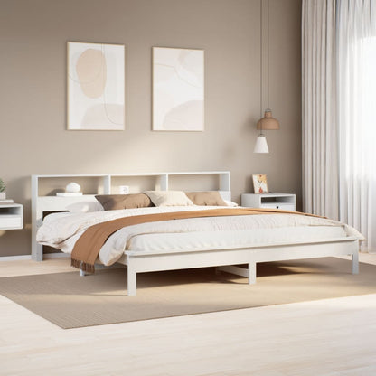 Giroletto senza Materasso Bianco 200x200 cm Legno Massello Pino | homemem39