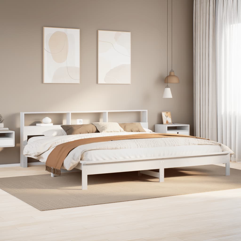 Letto senza Materasso Bianco 180x200 cm Legno Massello di Pino - homemem39
