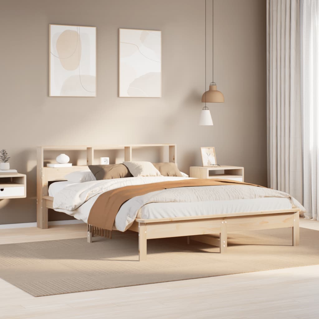 Letto senza Materasso 150x200 cm in Legno Massello di Pino - homemem39