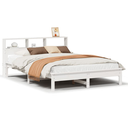 Letto senza Materasso Bianco 150x200 cm Legno Massello di Pino - homemem39