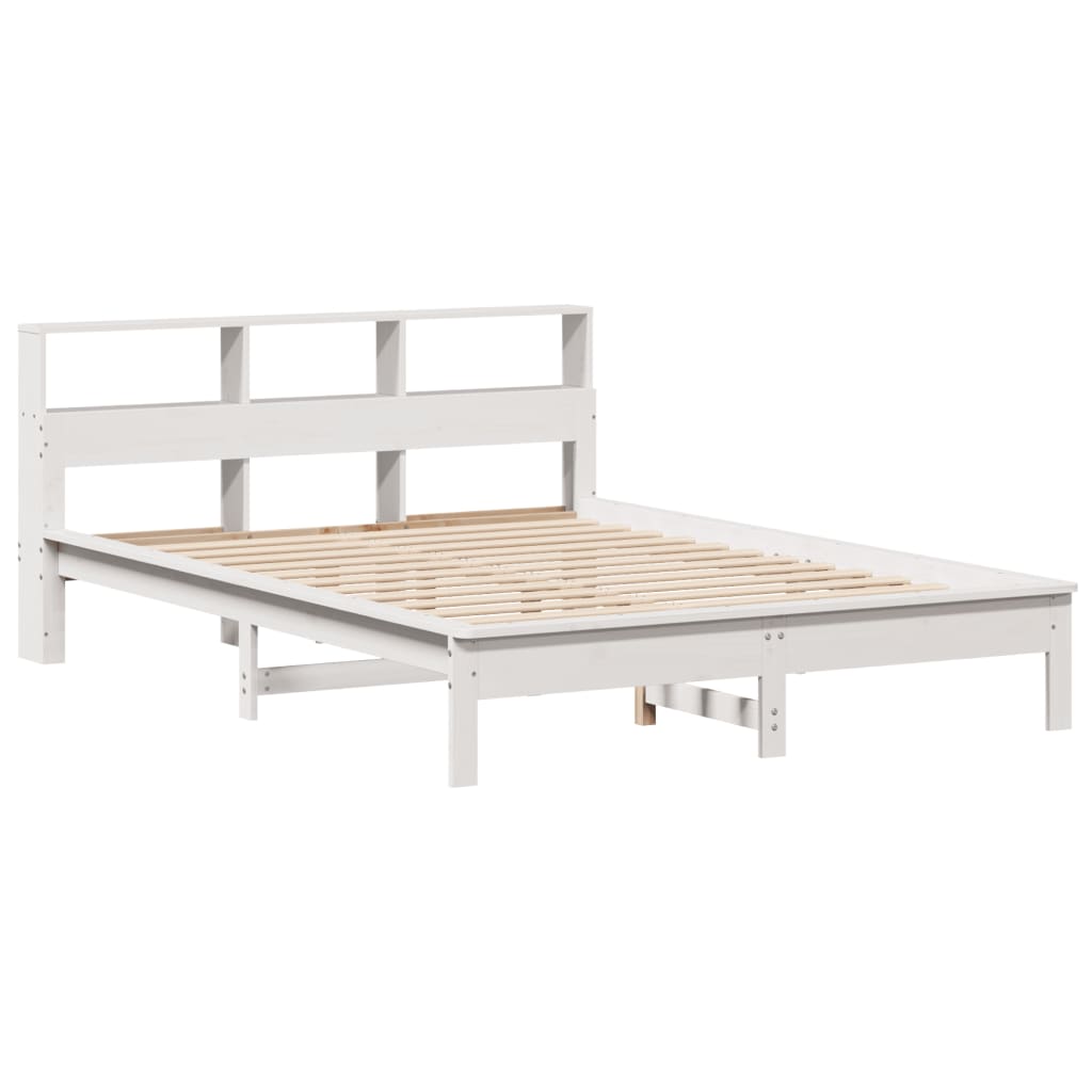 Letto senza Materasso Bianco 140x190 cm Legno Massello di Pino