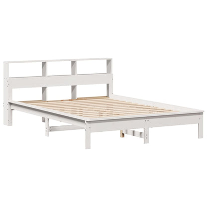 Letto senza Materasso Bianco 135x190 cm Legno Massello di Pino