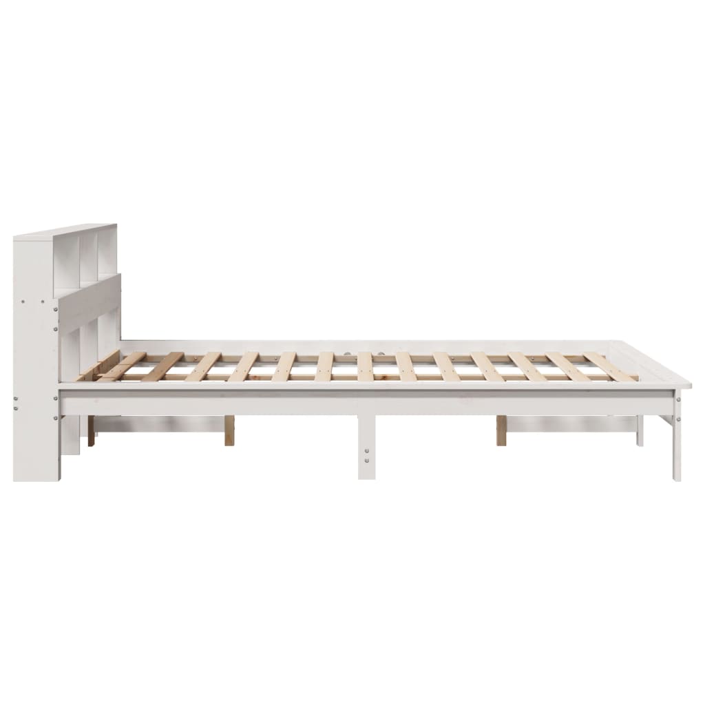 Letto senza Materasso Bianco 135x190 cm Legno Massello di Pino | homemem39
