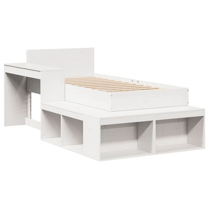 Letto senza Materasso Bianco 90x200 cm Legno Massello di Pino - homemem39