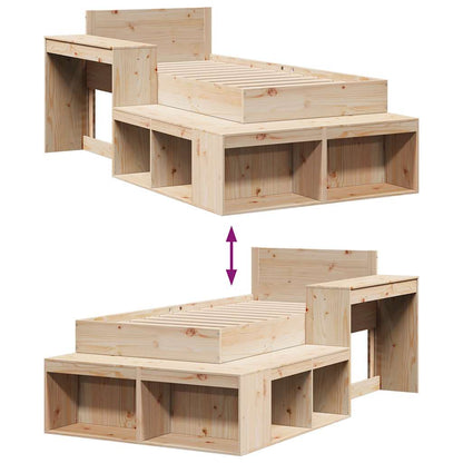 Giroletto senza Materasso 80x200 cm in Legno Massello Pino