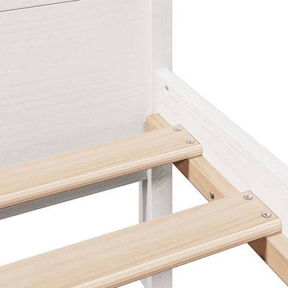 Giroletto senza Materasso Bianco 200x200 cm Legno Massello Pino | homemem39