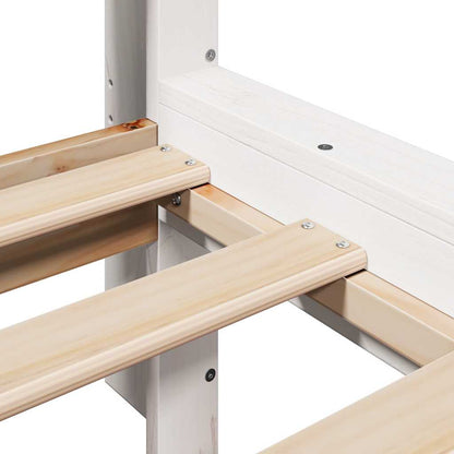 Letto Libreria senza Materasso Bianco 200x200 cm Legno di Pino | homemem39