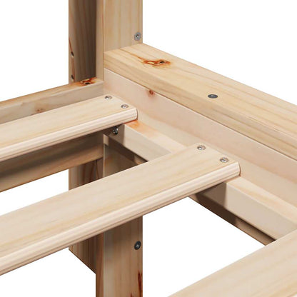 Letto Libreria senza Materasso 160x200 cm in Legno di Pino