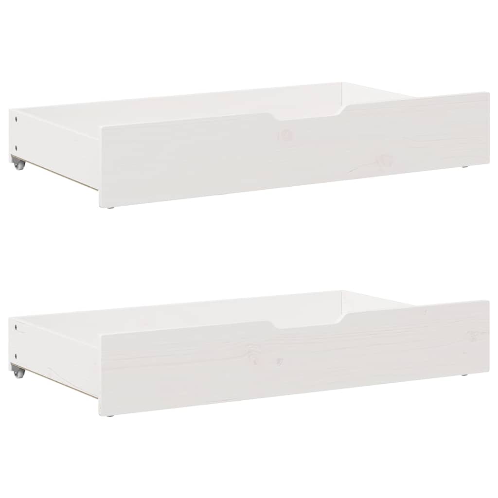 Letto Libreria senza Materasso Bianco 150x200 cm Legno di Pino - homemem39