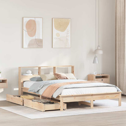 Letto Libreria senza Materasso 120x190cm Legno Massello di Pino