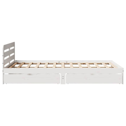 Giroletto senza Materasso Bianco 140x200 cm Legno Massello Pino | homemem39