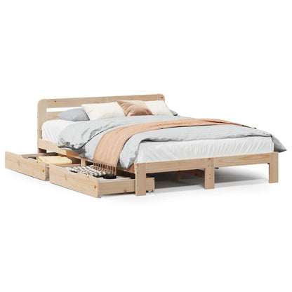Letto senza Materasso 120x190 cm in Legno Massello di Pino