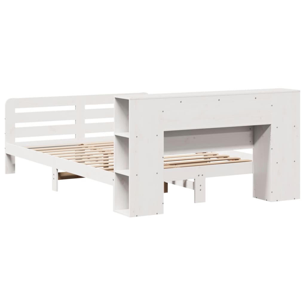 Giroletto senza Materasso Bianco 140x200 cm Legno Massello Pino - homemem39