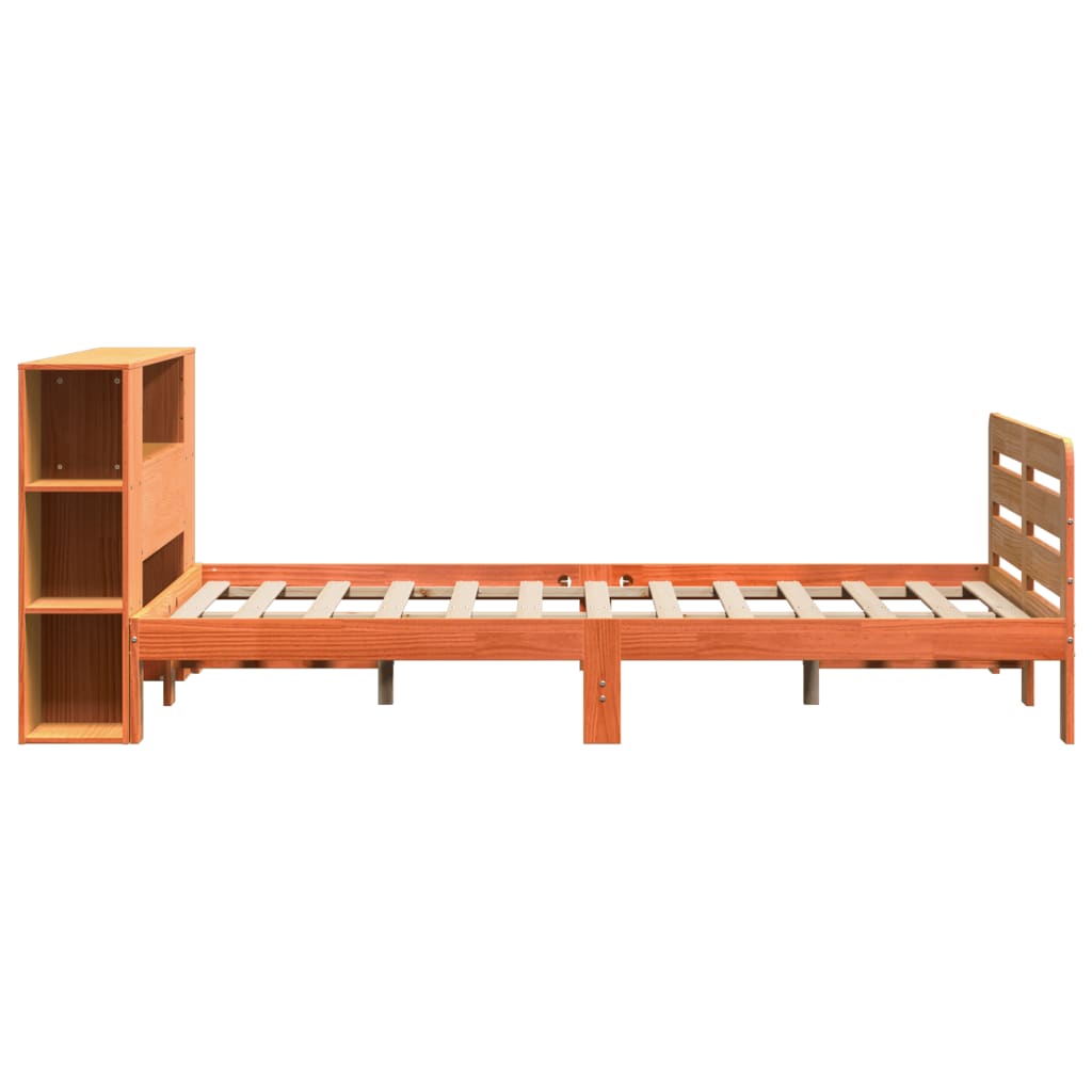 Giroletto senza Materasso Marrone Cera 150x200 cm Legno di Pino | homemem39