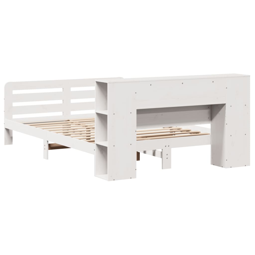 Giroletto senza Materasso Bianco 160x200 cm Legno Massello Pino - homemem39