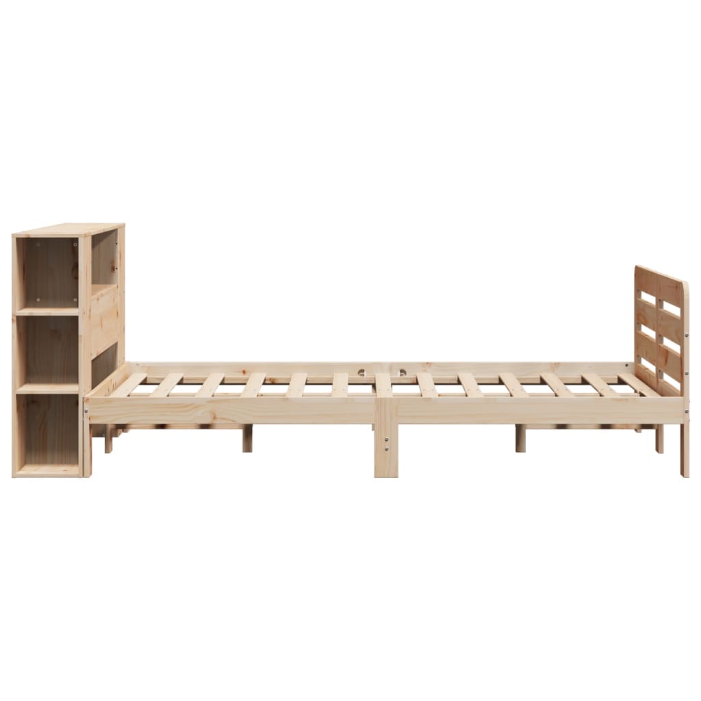 Letto senza Materasso 135x190 cm in Legno Massello di Pino - homemem39