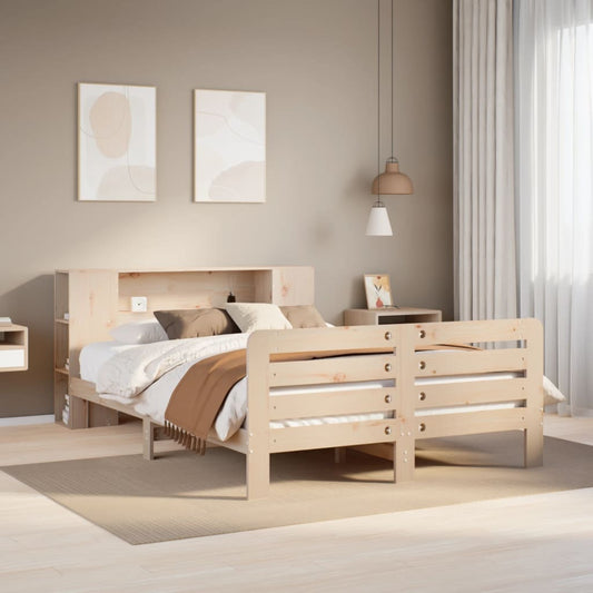 Letto senza Materasso 135x190 cm in Legno Massello di Pino - homemem39
