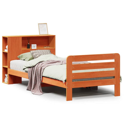 Letto senza Materasso Marrone Cera 75x190 cm in Legno di Pino - homemem39