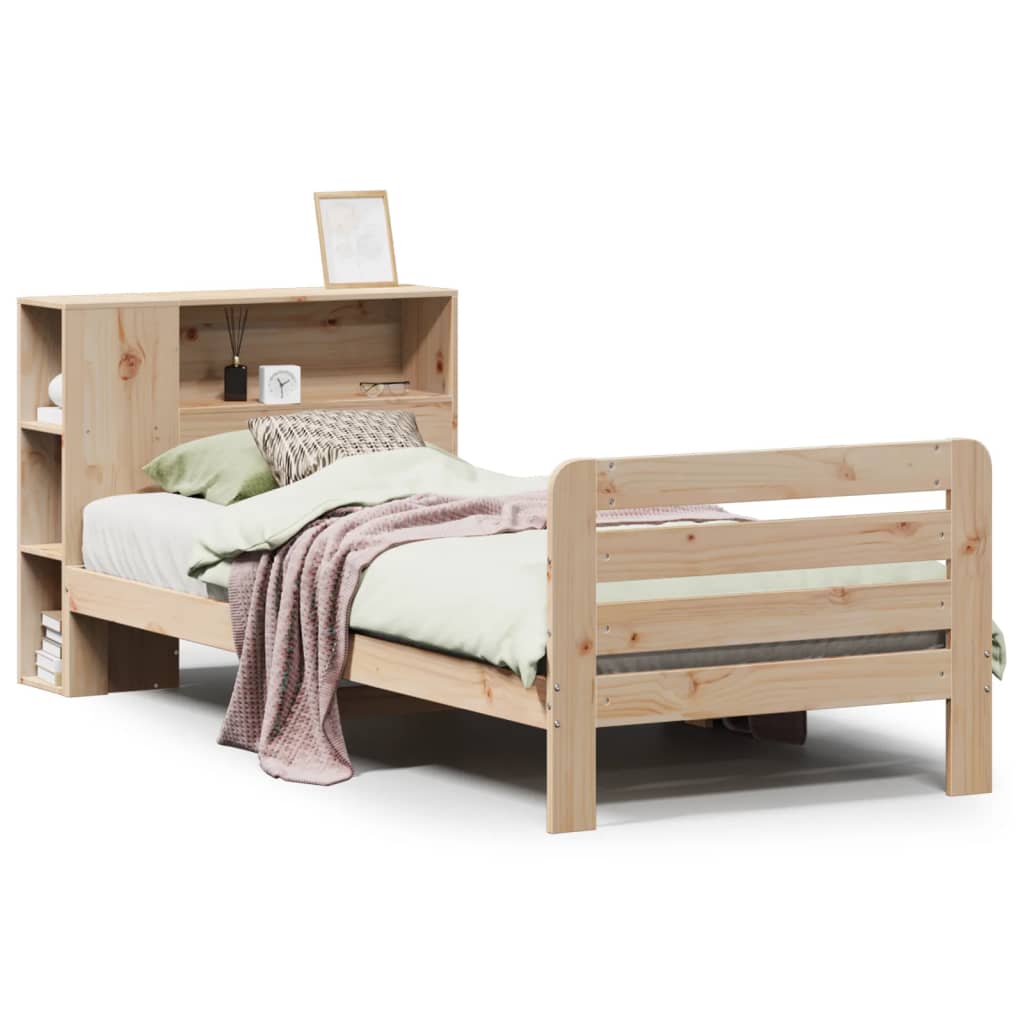 Letto senza Materasso 90x190 cm in Legno Massello di Pino - homemem39
