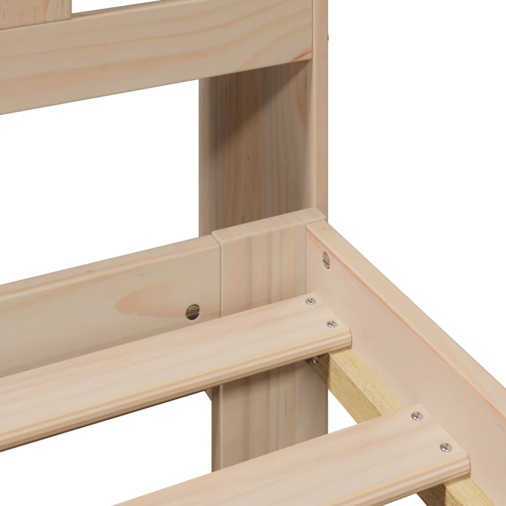 Letto Libreria senza Materasso 90x190 cm Legno Massello Pino - homemem39