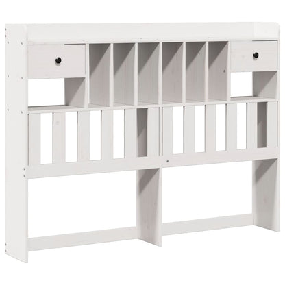 Letto Libreria senza Materasso Bianco 140x190 cm Legno di Pino - homemem39
