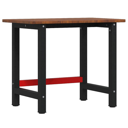 Banco Lavoro Marrone Scuro 100x60x81,5 cm Legno Massello Rovere | homemem39