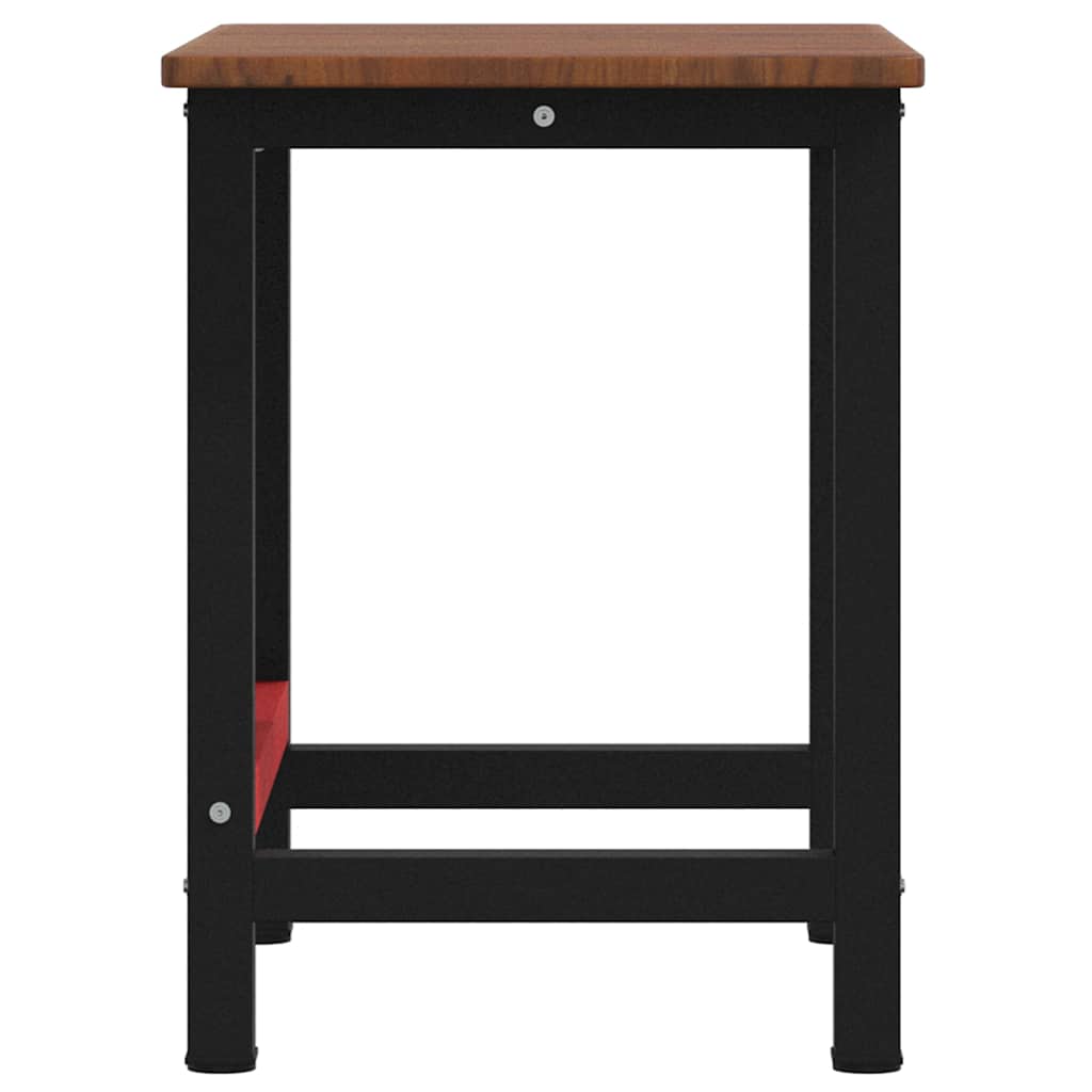Banco Lavoro Marrone Scuro 100x60x81,5 cm Legno Massello Rovere | homemem39