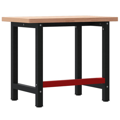 Banco Lavoro 100x60x83 cm Legno Massello Faggio Rettangolare - homemem39