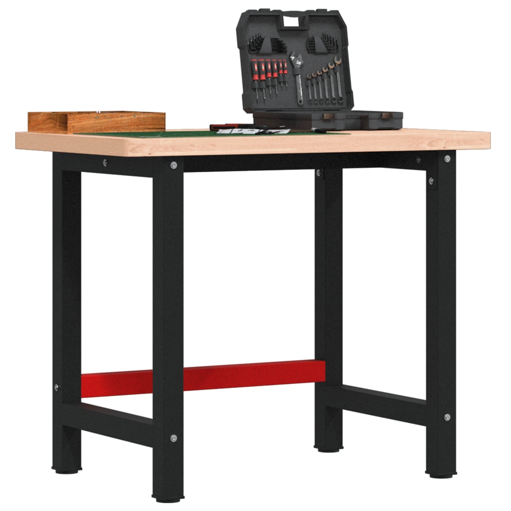 Banco Lavoro 100x60x83 cm Legno Massello Faggio Rettangolare | homemem39