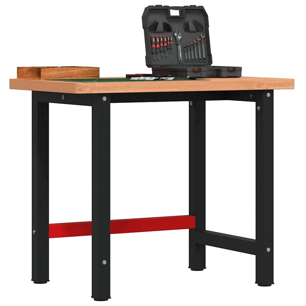 Banco Lavoro 100x60x83 cm Legno Massello Faggio Rettangolare | homemem39