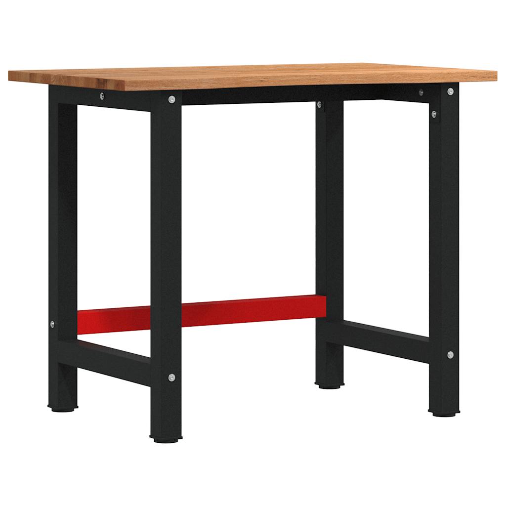 Banco Lavoro Marrone Chiaro 100x60x81,5cm Legno Massello Rovere - homemem39