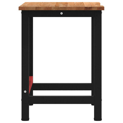 Banco Lavoro Marrone Chiaro 100x60x81,5cm Legno Massello Rovere - homemem39