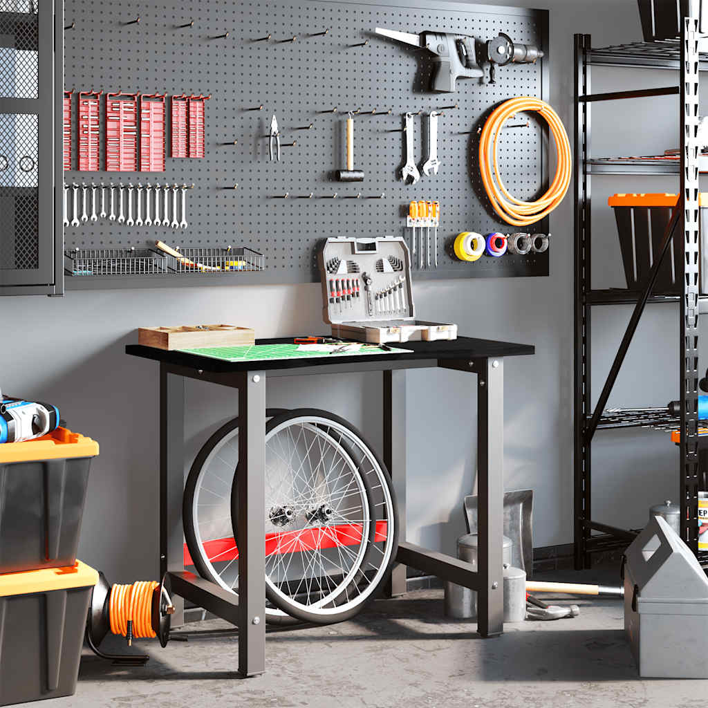 Banco Lavoro Marrone Scuro 100x60x81,5 cm Legno Massello Rovere - homemem39