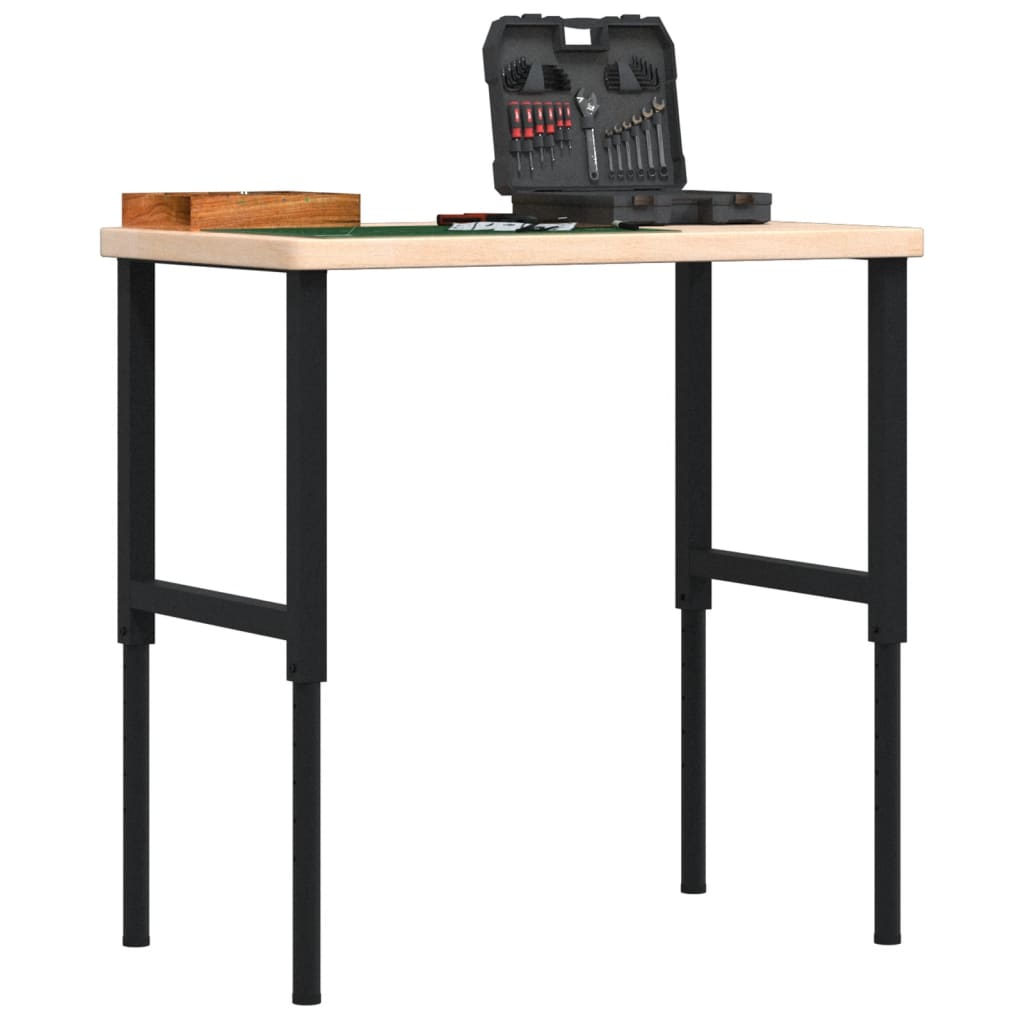 Banco Lavoro 100x60x(73-99,5) cm Legno di Rovere Rettangolare | homemem39