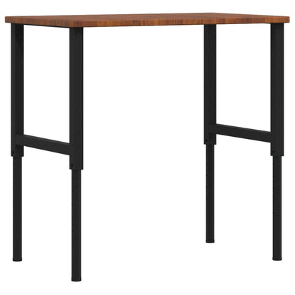 Banco Lavoro Marrone Scuro 100x60x(71,5-98) cm Legno di Rovere | homemem39