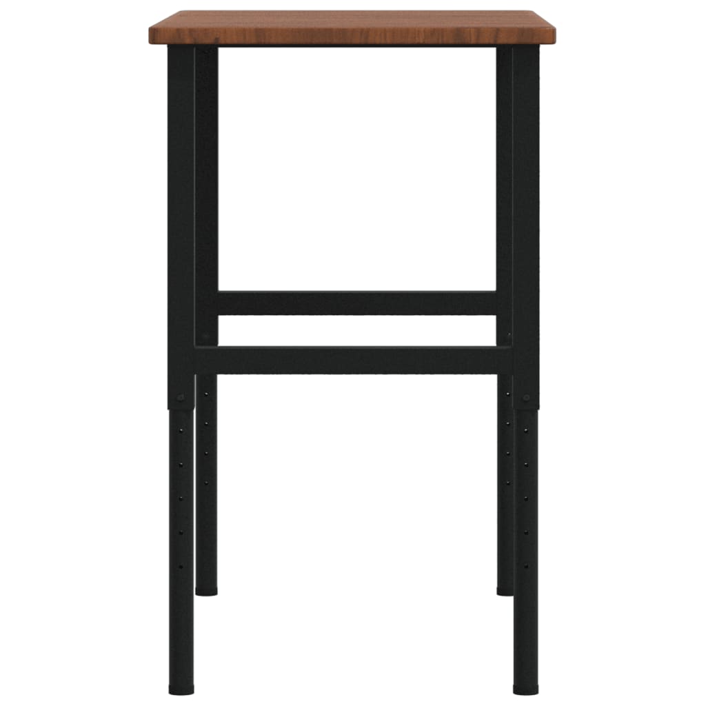 Banco Lavoro Marrone Scuro 100x60x(71,5-98) cm Legno di Rovere | homemem39