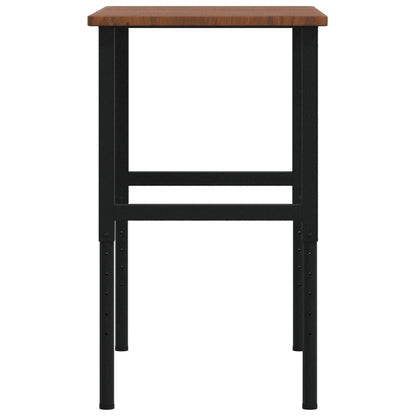 Banco Lavoro Marrone Scuro 100x60x(71,5-98) cm Legno di Rovere | homemem39