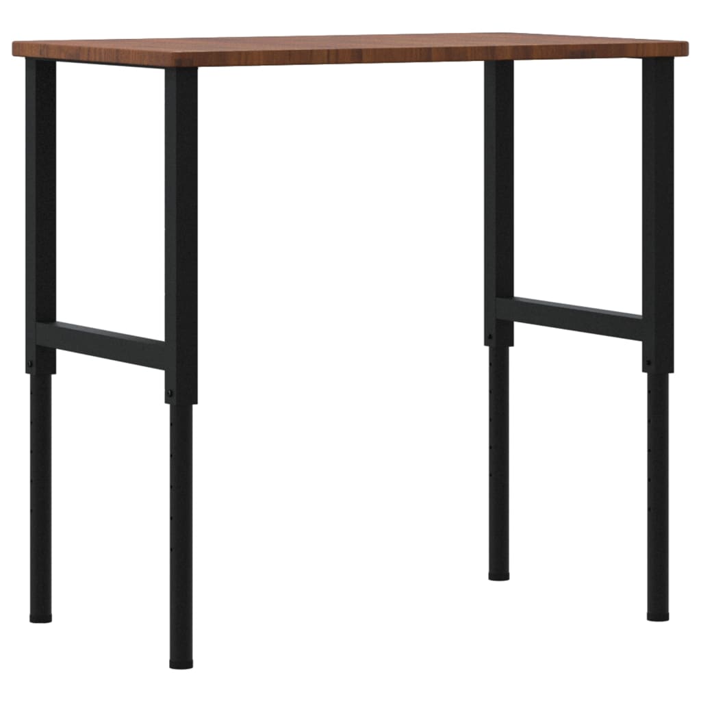 Banco Lavoro Marrone Scuro 100x60x(71,5-98) cm Legno di Rovere | homemem39