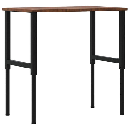 Banco Lavoro Marrone Scuro 100x60x(71,5-98) cm Legno di Rovere | homemem39