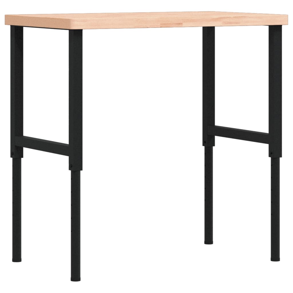 Banco Lavoro 100x60x(73-99,5) cm Legno di Faggio Rettangolare | homemem39