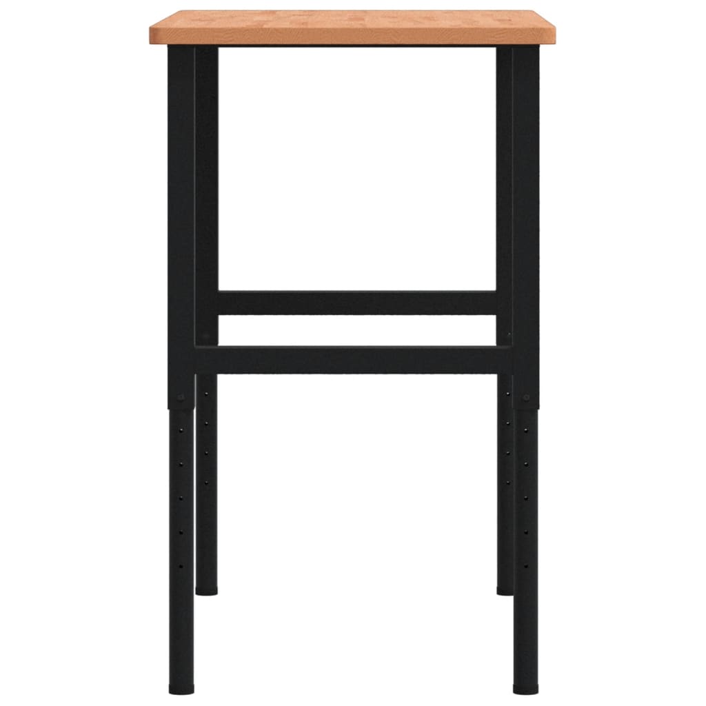 Banco da Lavoro 100x60x(71,5-98) cm Legno Faggio Rettangolare - homemem39