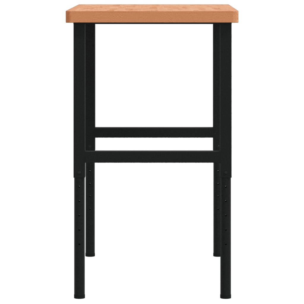Banco Lavoro 100x60x(73-99,5) cm Legno di Faggio Rettangolare | homemem39