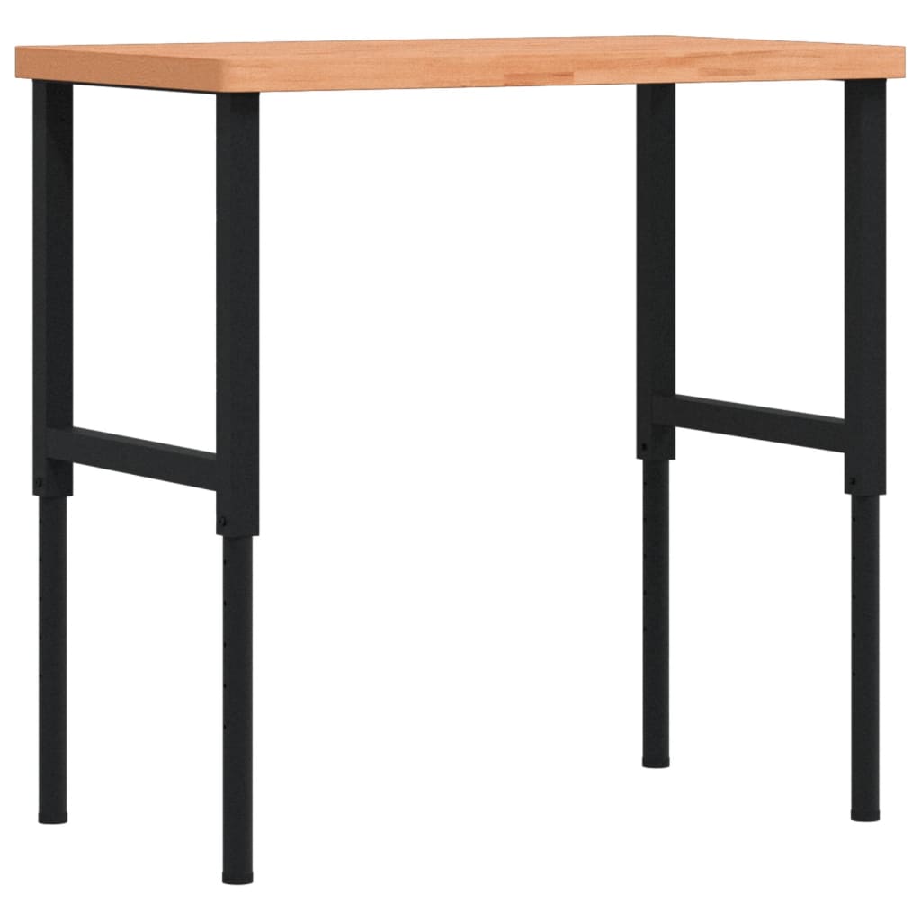 Banco Lavoro 100x60x(73-99,5) cm Legno di Faggio Rettangolare | homemem39