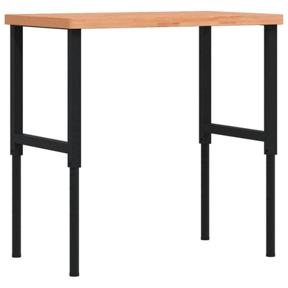 Banco Lavoro 100x60x(73-99,5) cm Legno di Faggio Rettangolare | homemem39