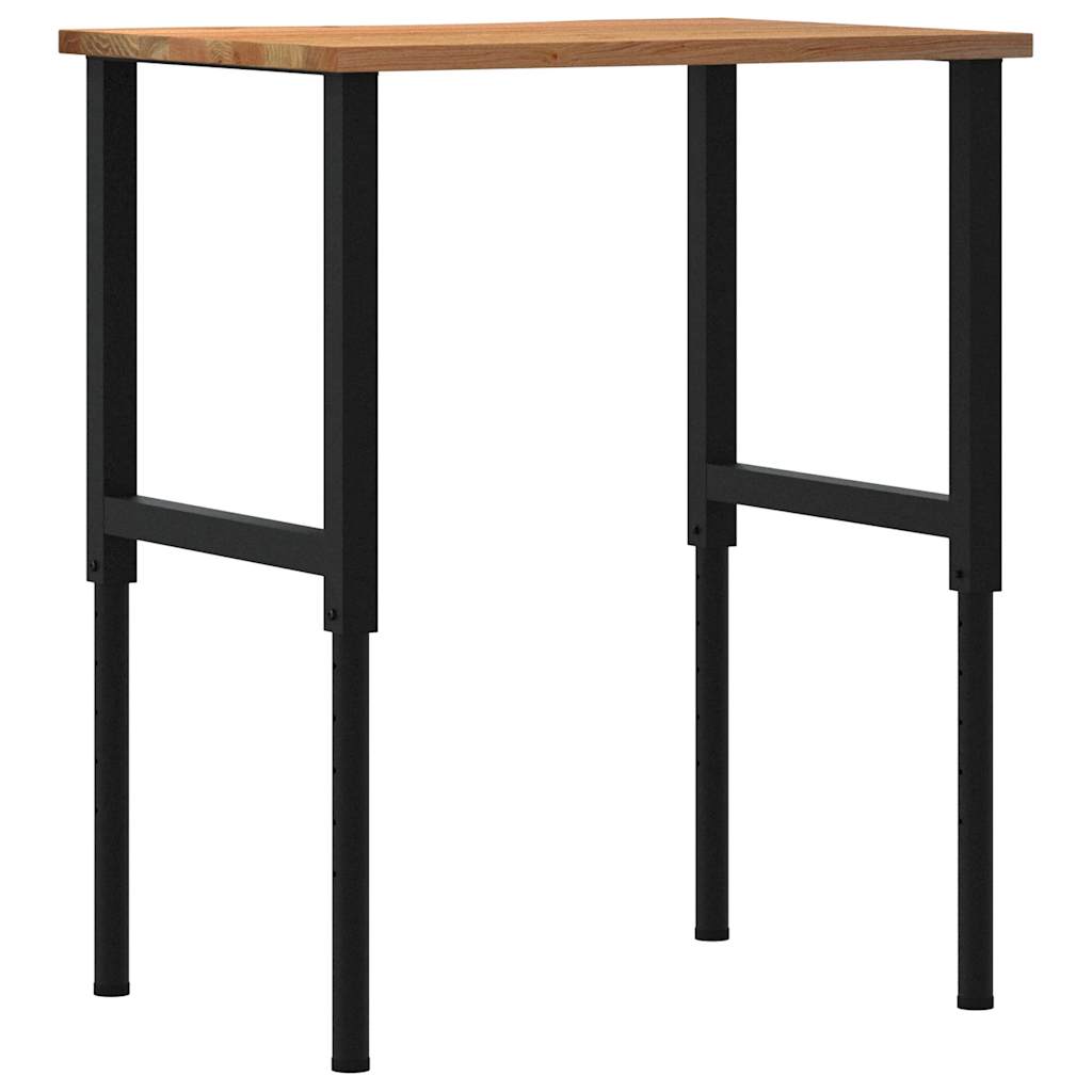 Banco Lavoro Marrone Chiaro 80x60x(71,5-98) cm Legno di Rovere - homemem39